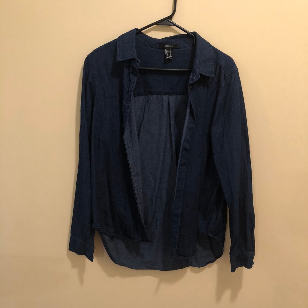 Dark Chambray Button Down